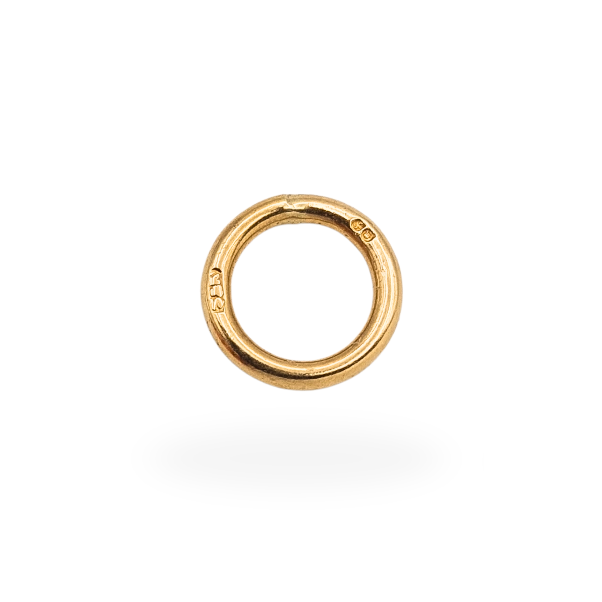 Vintage solid 9ct yellow gold closed jump ring 10mm fully hallmarked jewellery finding