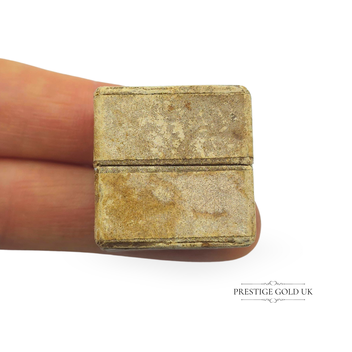 Antique Tiny Paper Ring Box, J.H. Pexton Jeweller, Beverley