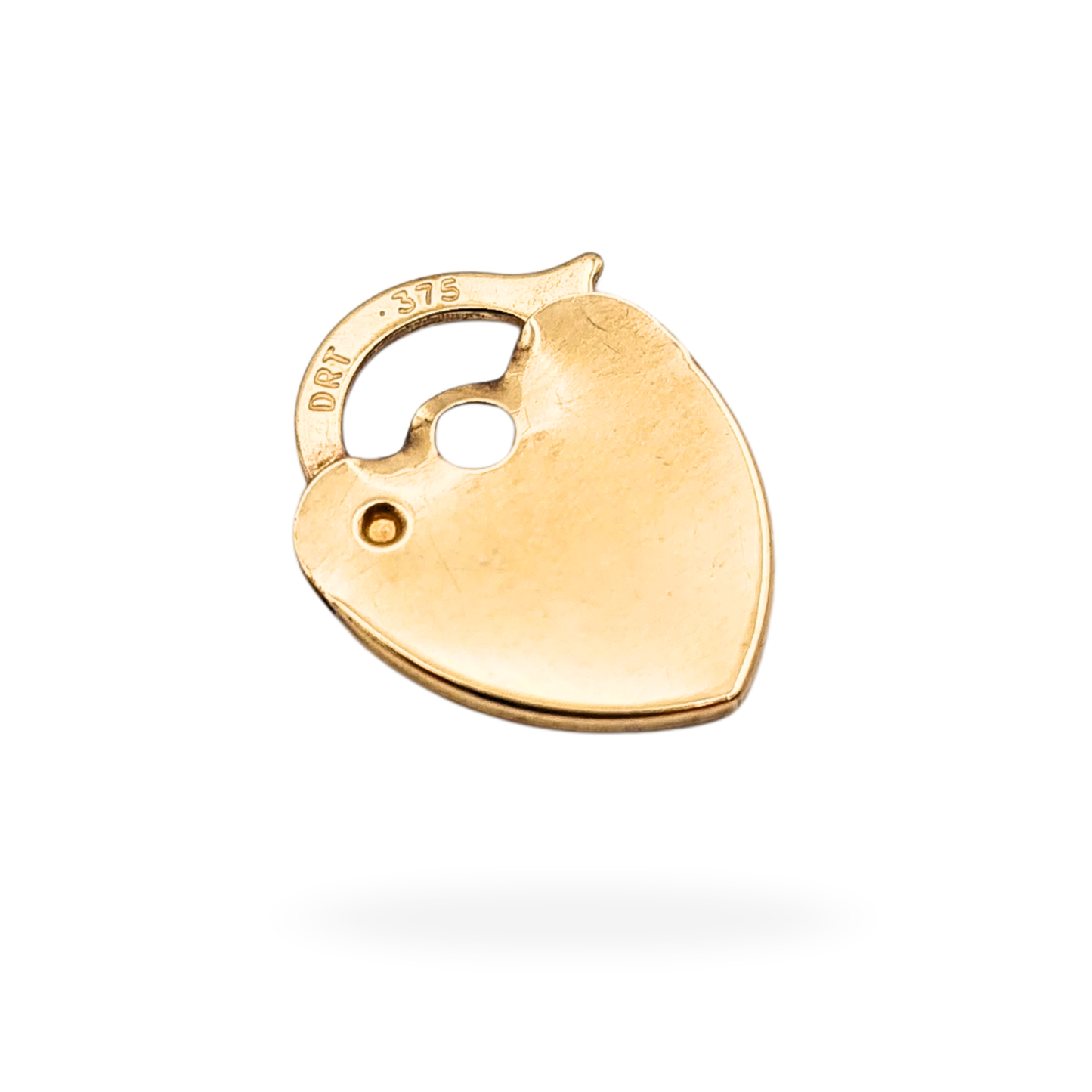 9ct Gold Tiny Heart Padlock, Opening Gold Clasp