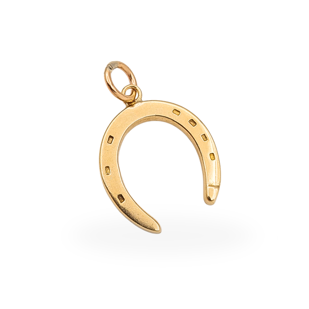 9ct Gold Large Horseshoe Charm Lucky Pendant  Equestrian Gift