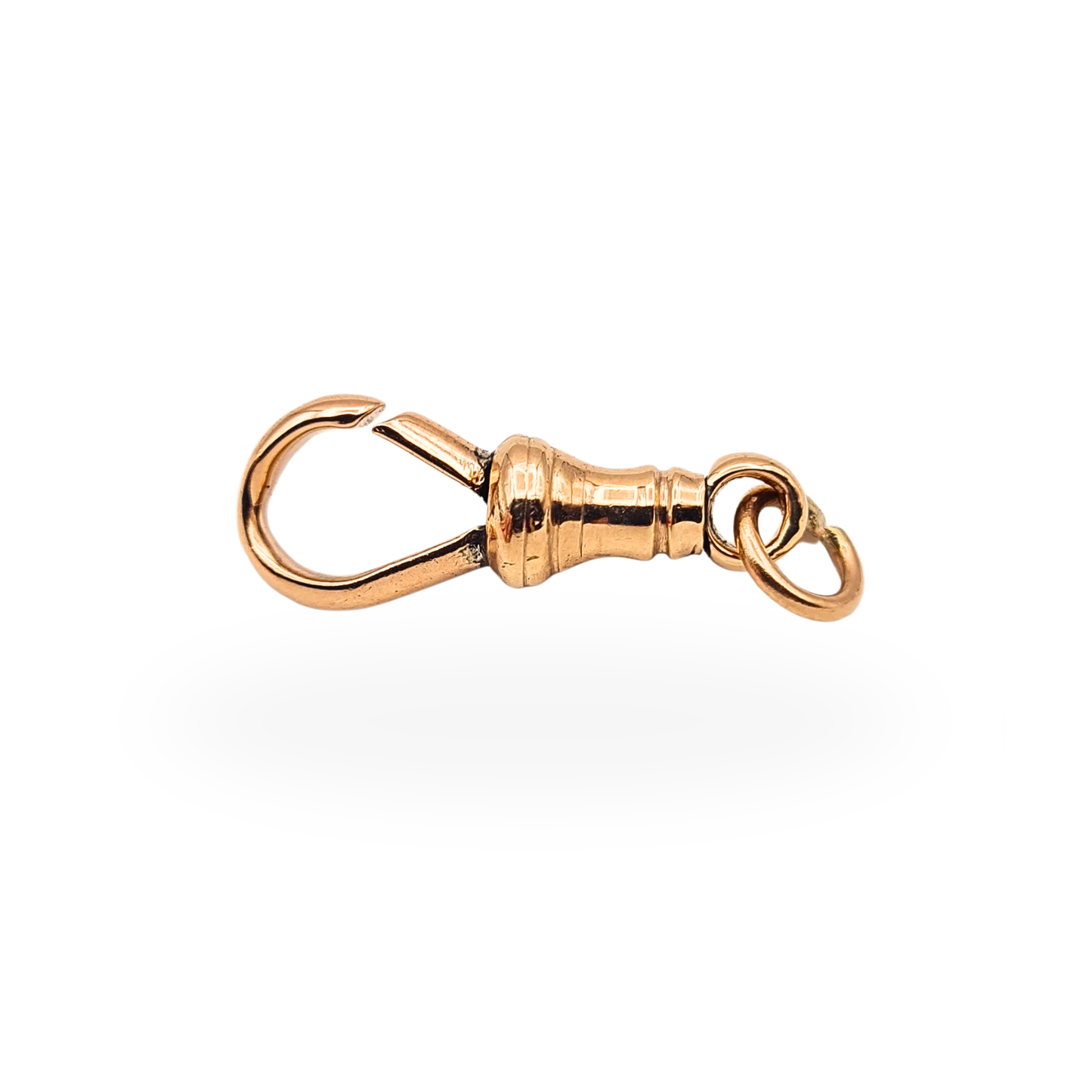 Antique 9ct Rose Gold Albert Chain Dog Clip Watch Chain Clasp 25mm