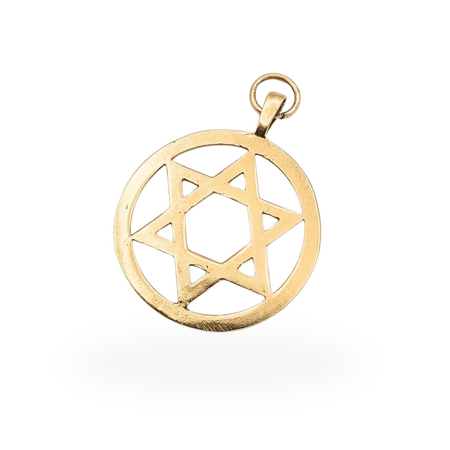 9ct Gold Star of David Pendant Sheffield Hallmark 1989 Solid Gold Jewish Pendant