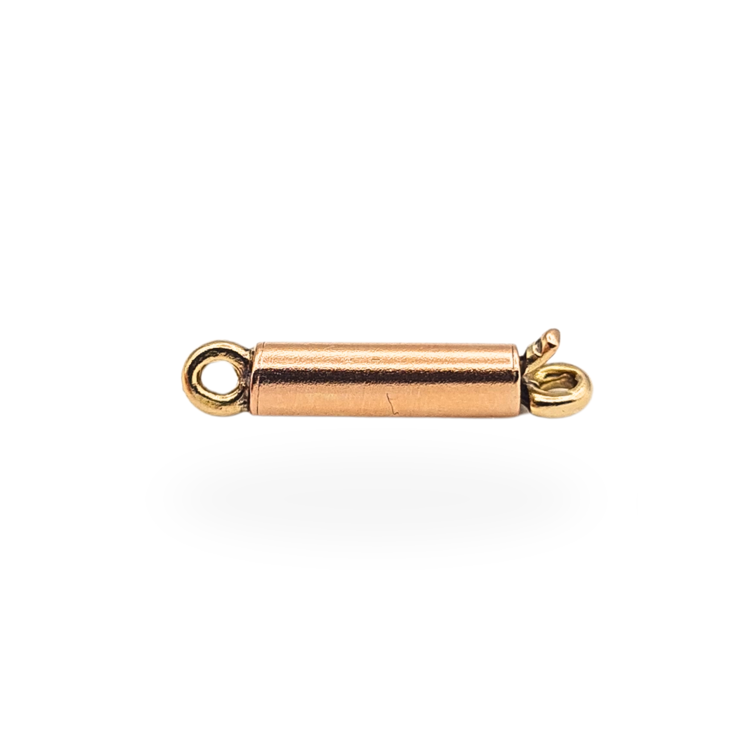 Tiny 9ct Rose Gold Barrel Clasp Necklace Fastener 16mm