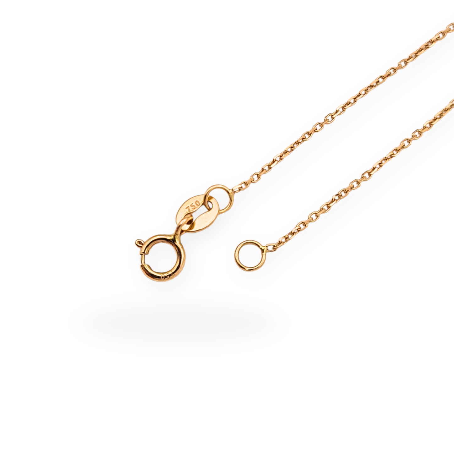 18ct Rose Gold Chain Necklace 18” Fine Curb Chain