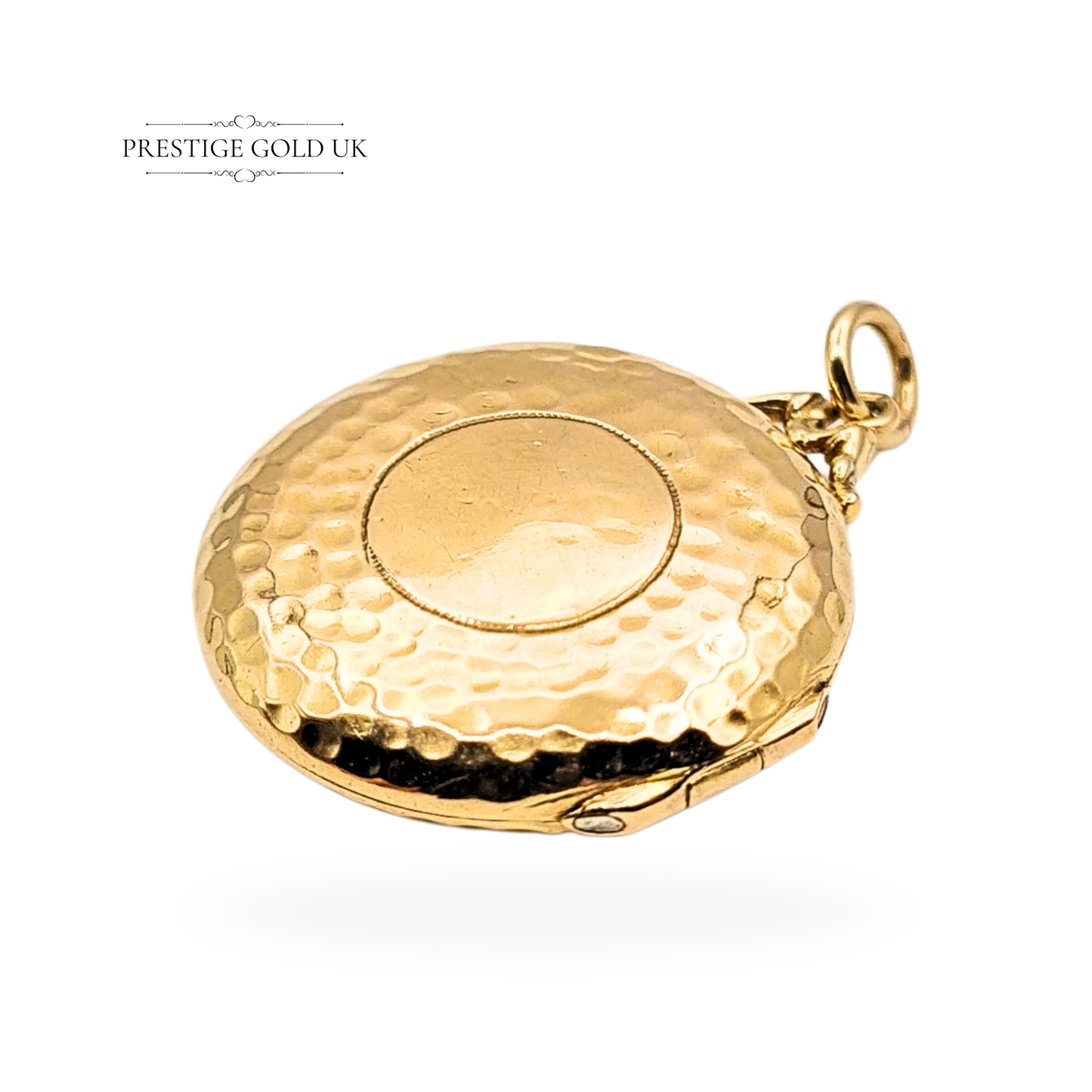 Antique 9ct Gold Hammered Locket, Birmingham 1928, 2.85g