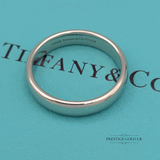 Platinum Tiffany & Co Wedding Ring, UK T 1/2 US 10, Professionally Refurbished