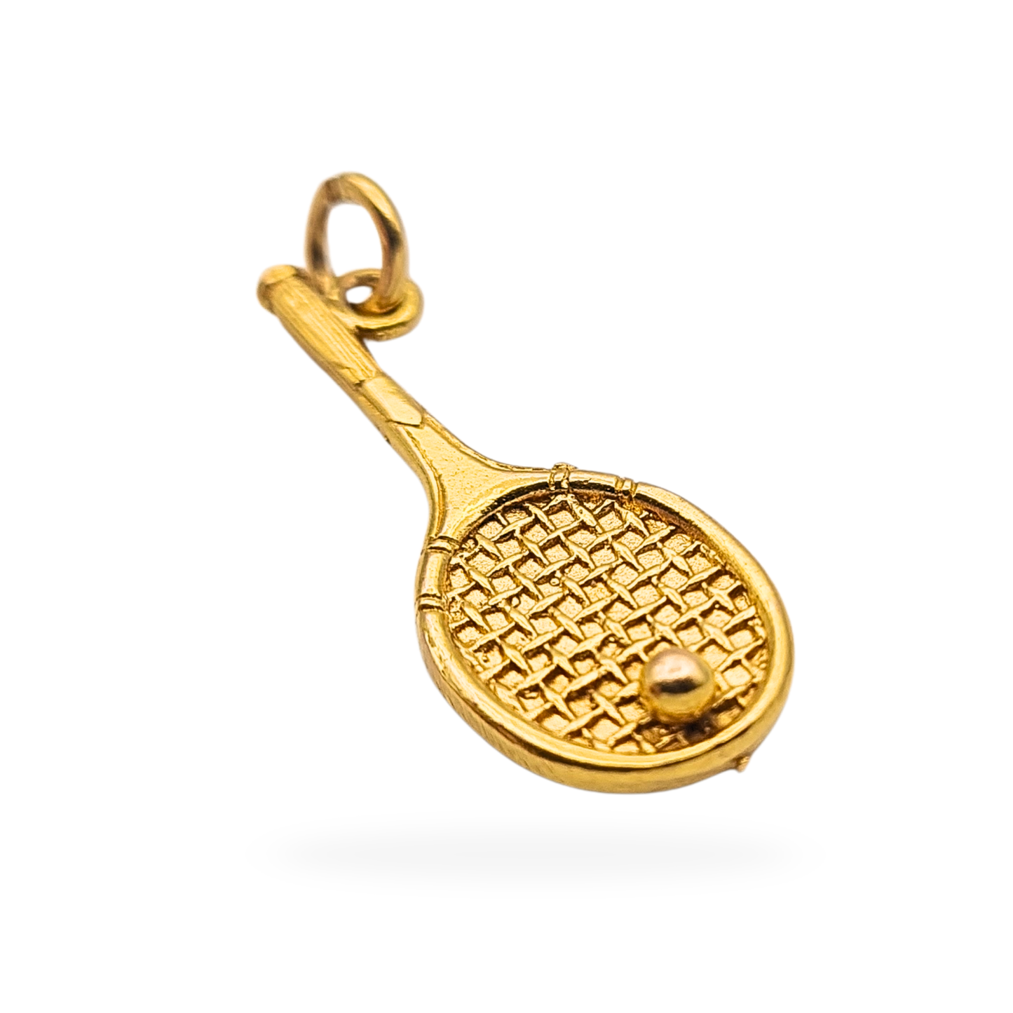 9ct Gold Tennis Racket Charm, Birmingham 1986