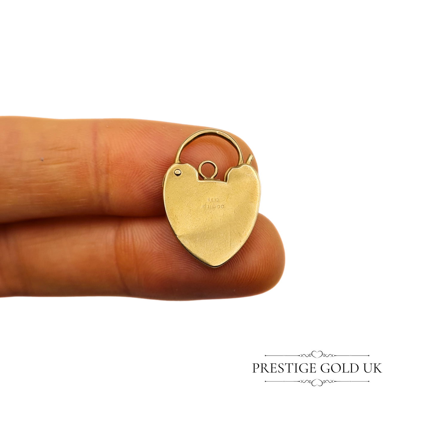 Large Vintage 9ct Gold Heart Padlock, Fully British Hallmarked London 1972