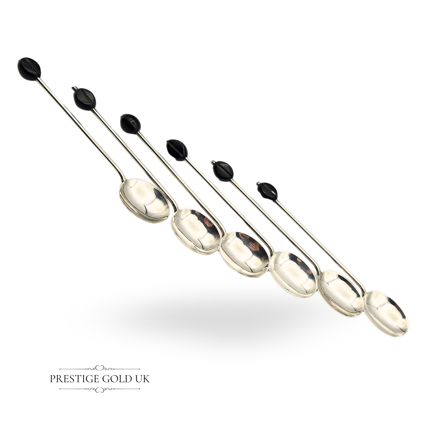 Sterling Silver Antique Coffee Spoon Set, Hallmarked Sheffield 1922, C Fletcher & Son Ltd