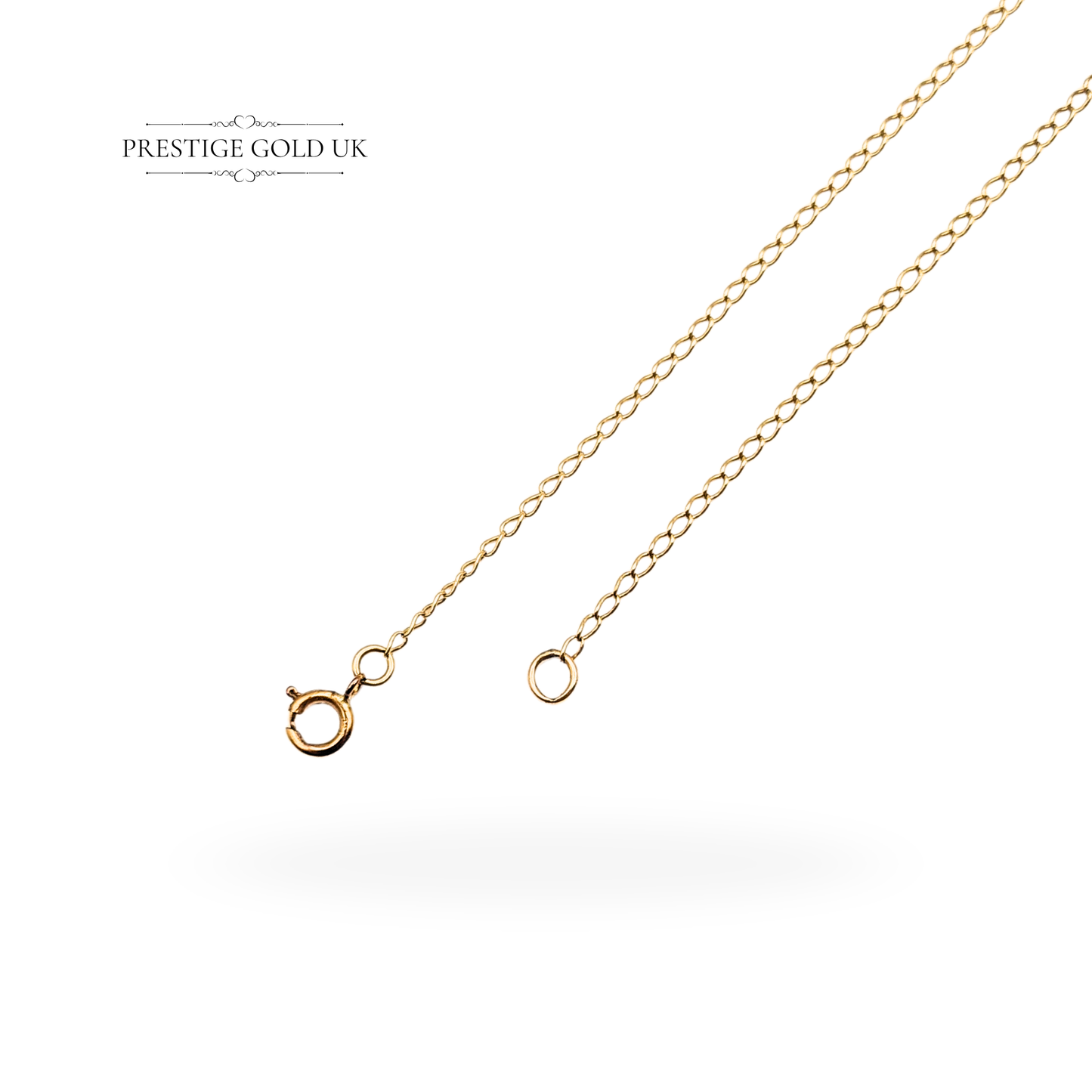 Clearance Item 22" Long Gold Curb Chain, Narrow  Lightweight Chain