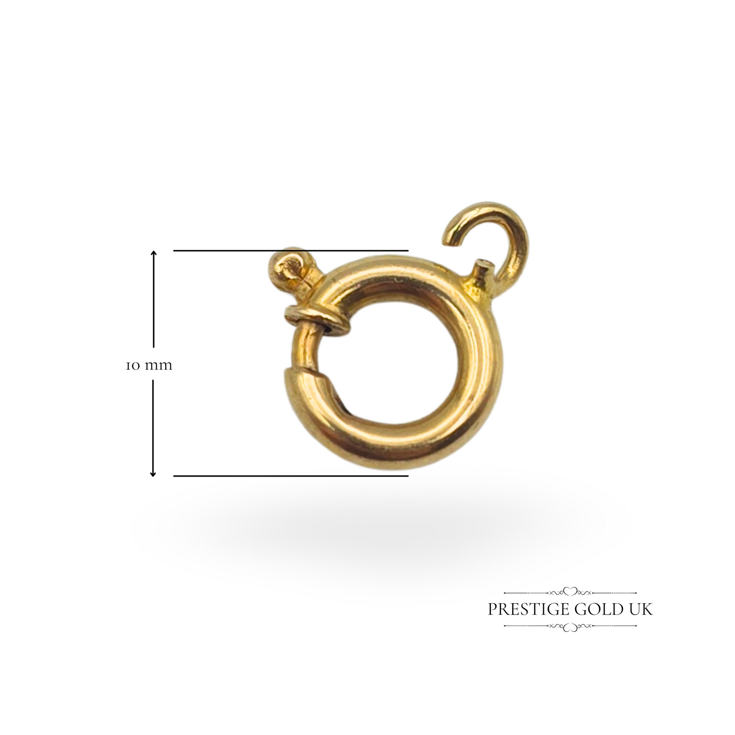 Large 18ct Gold Large Spring Ring Clasp Or Bolt Ring