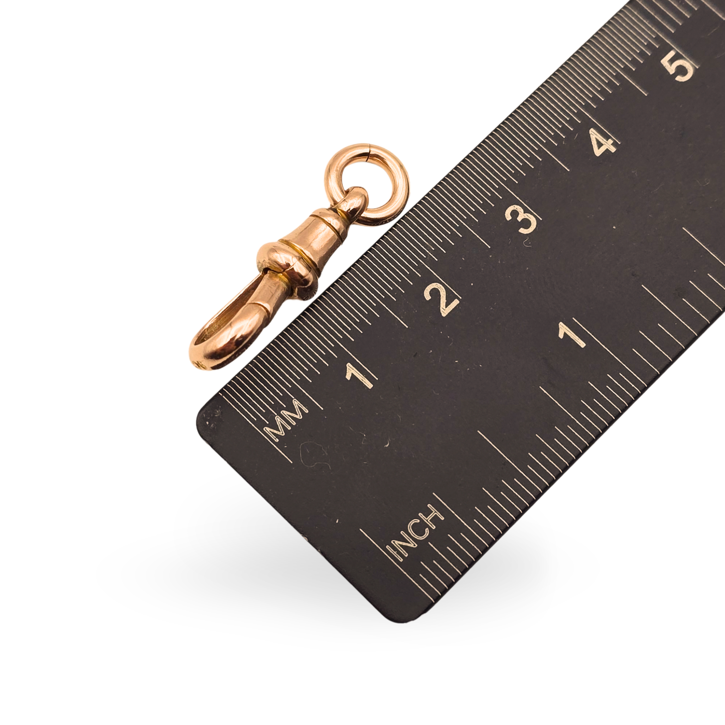 9ct Rose Gold Dog Clip Clasp, 26mm, Stamped 9ct, Secure Charm Hook