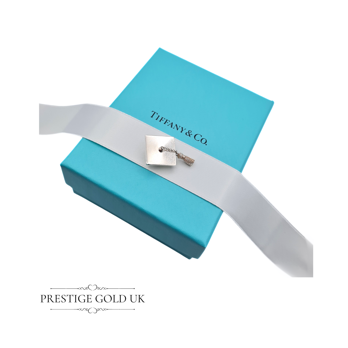 Vintage Tiffany & Co Silver Graduation Cap with Tassel Charm