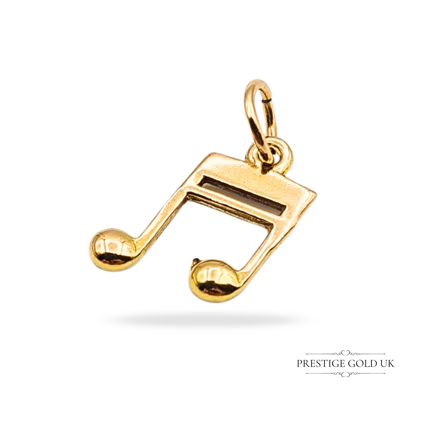 9ct Gold Musical Note Charm, Gold Quaver For Music Lover