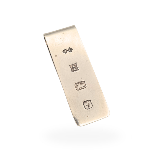 Solid Silver Gents Money Clip, Birmingham 1998 Fully Hallmarked