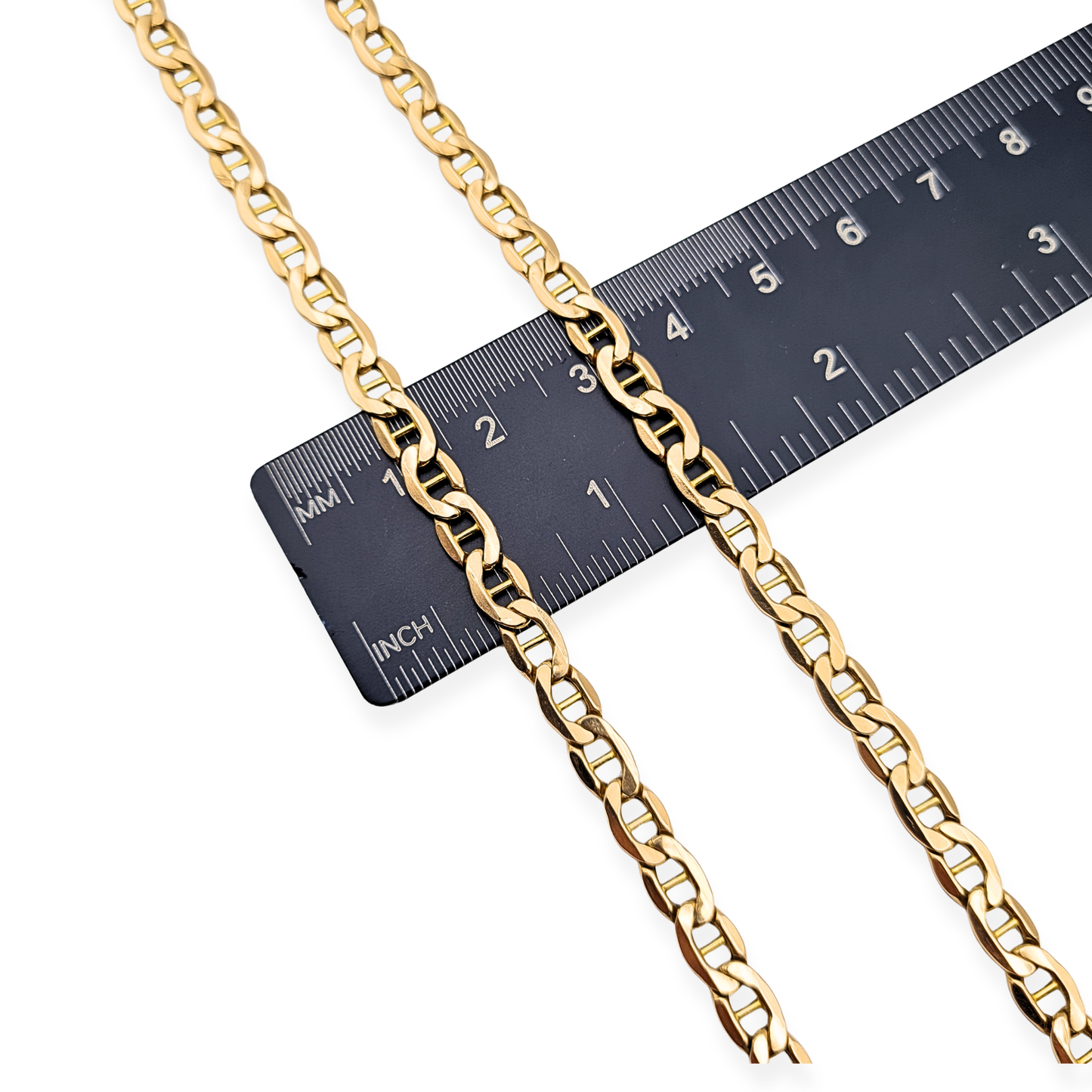 21" Long Large 9ct Gold Anchor Chain Necklace,  Lobster Clasp