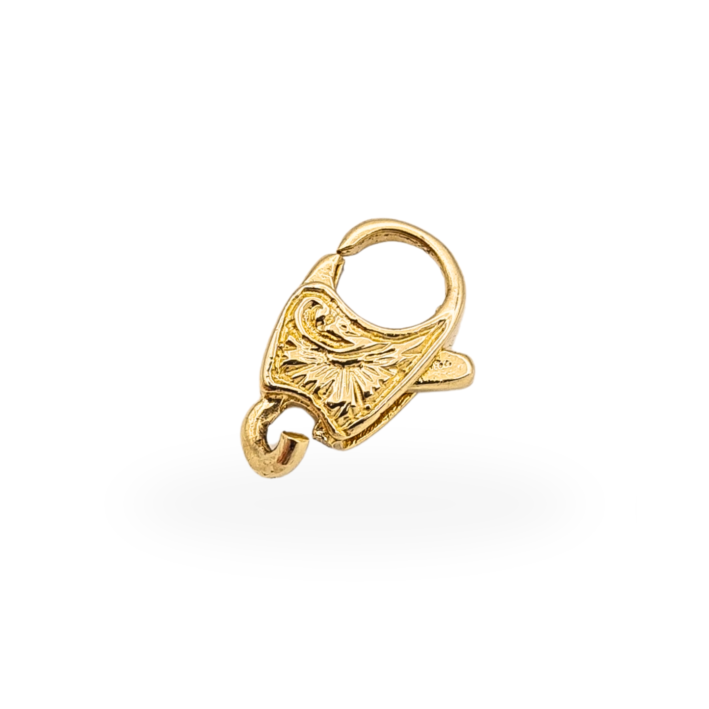 14ct Gold Ornate Lobster Clasp 13mm Pattern Engraved Jewellery Clasp