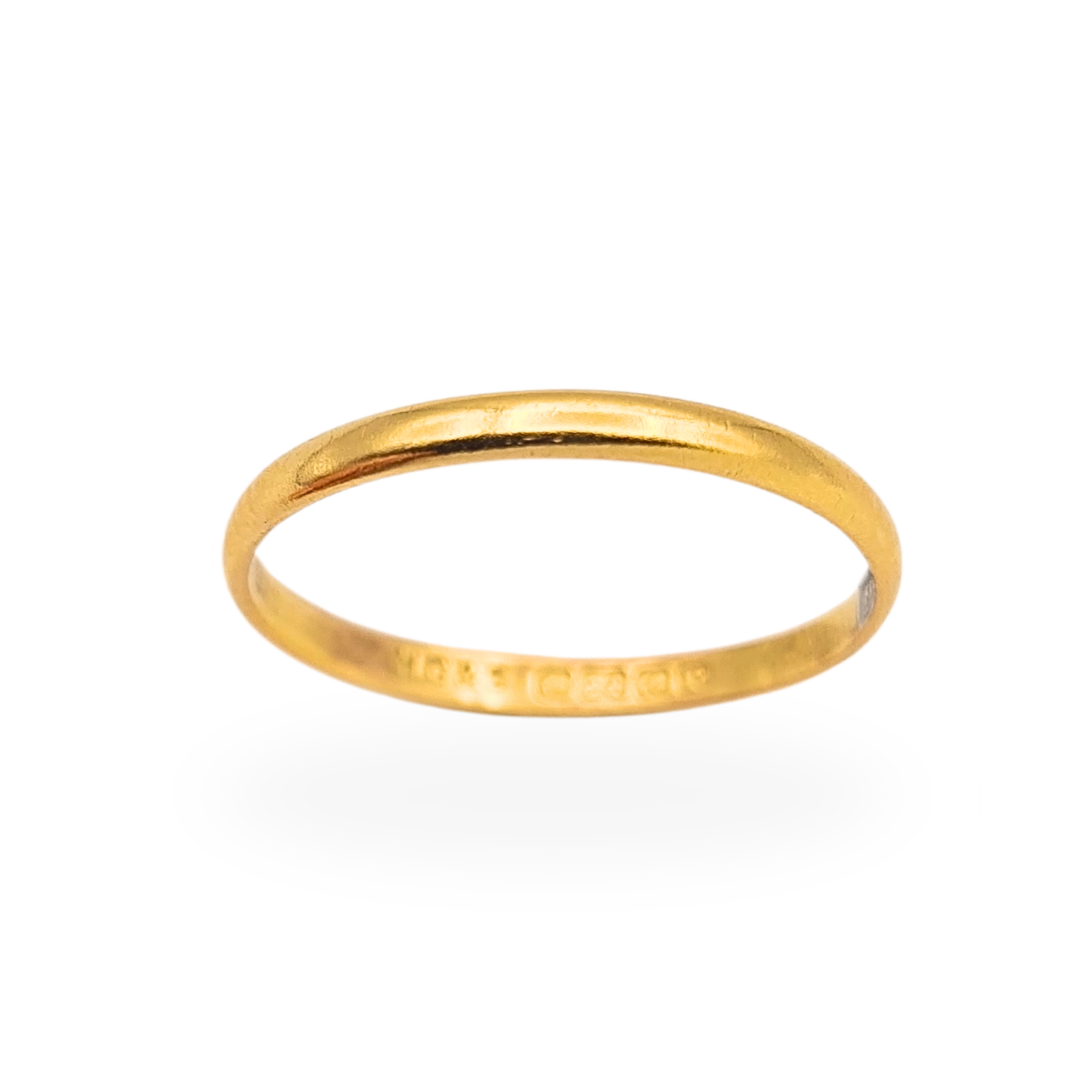 22ct Gold Vintage Wedding Band Ring 1939 UK O US 7 1/4