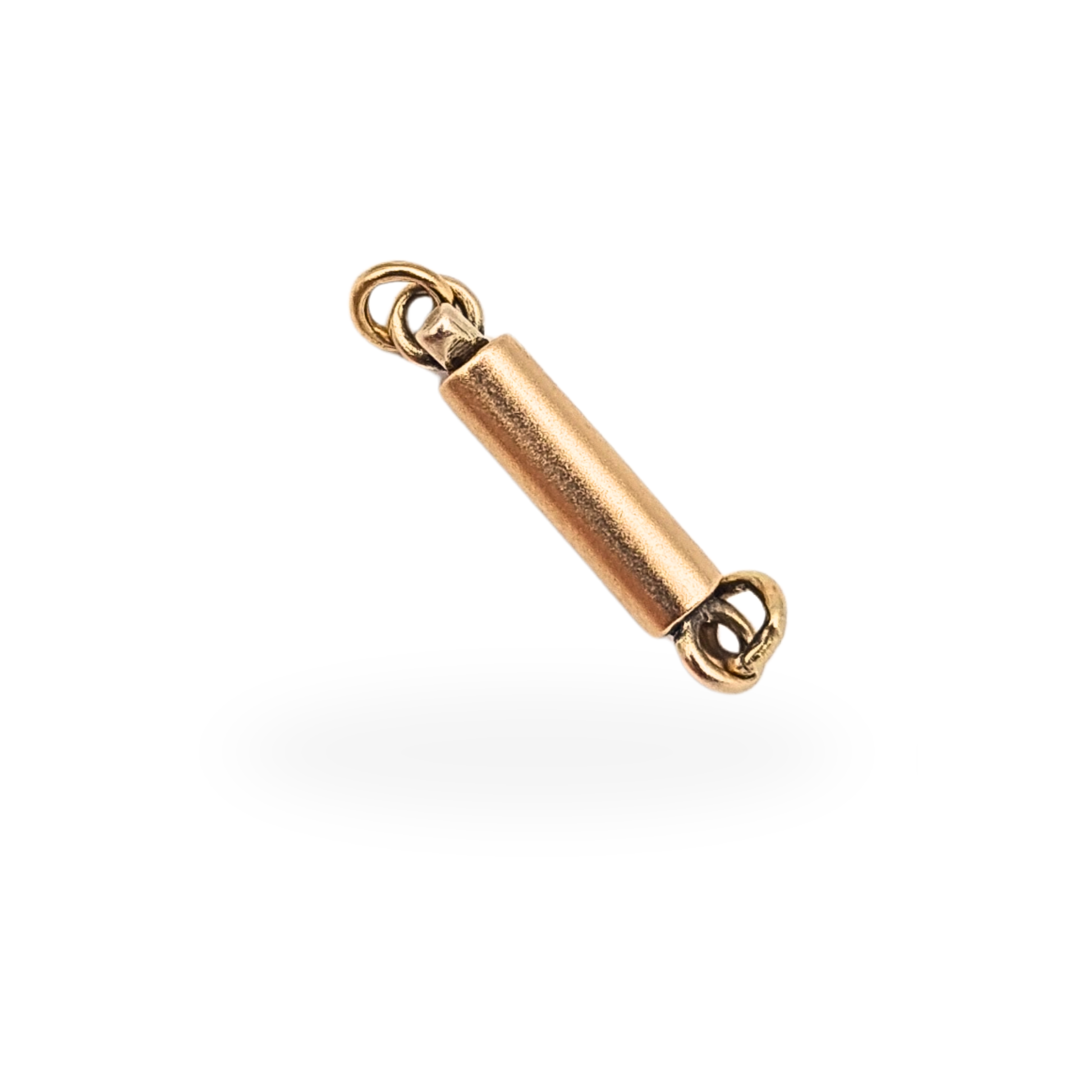 Small vintage 9ct yellow gold barrel clasp jewellery finding
