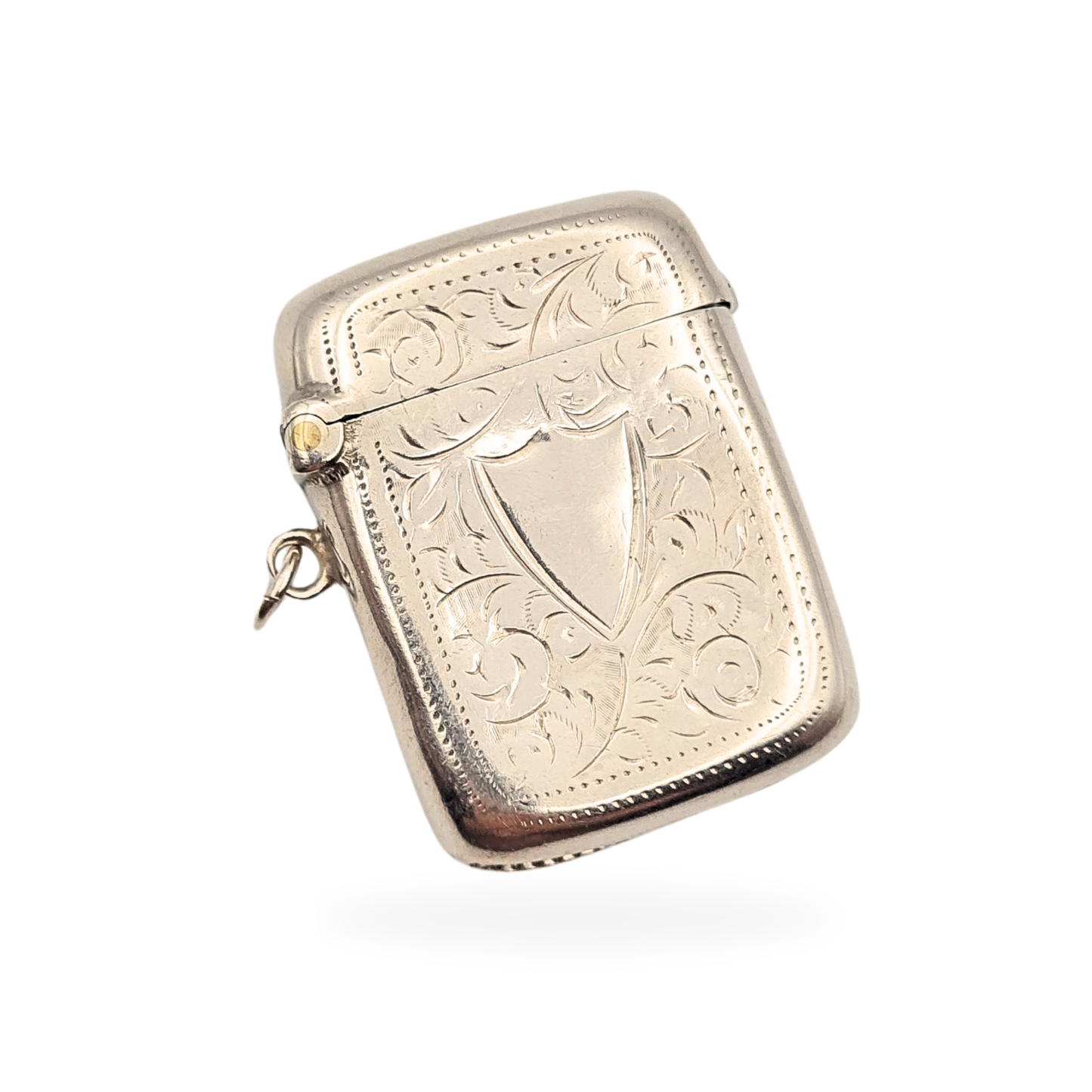 925 Silver Vesta Case, Hand Engraved, Birmingham 1907