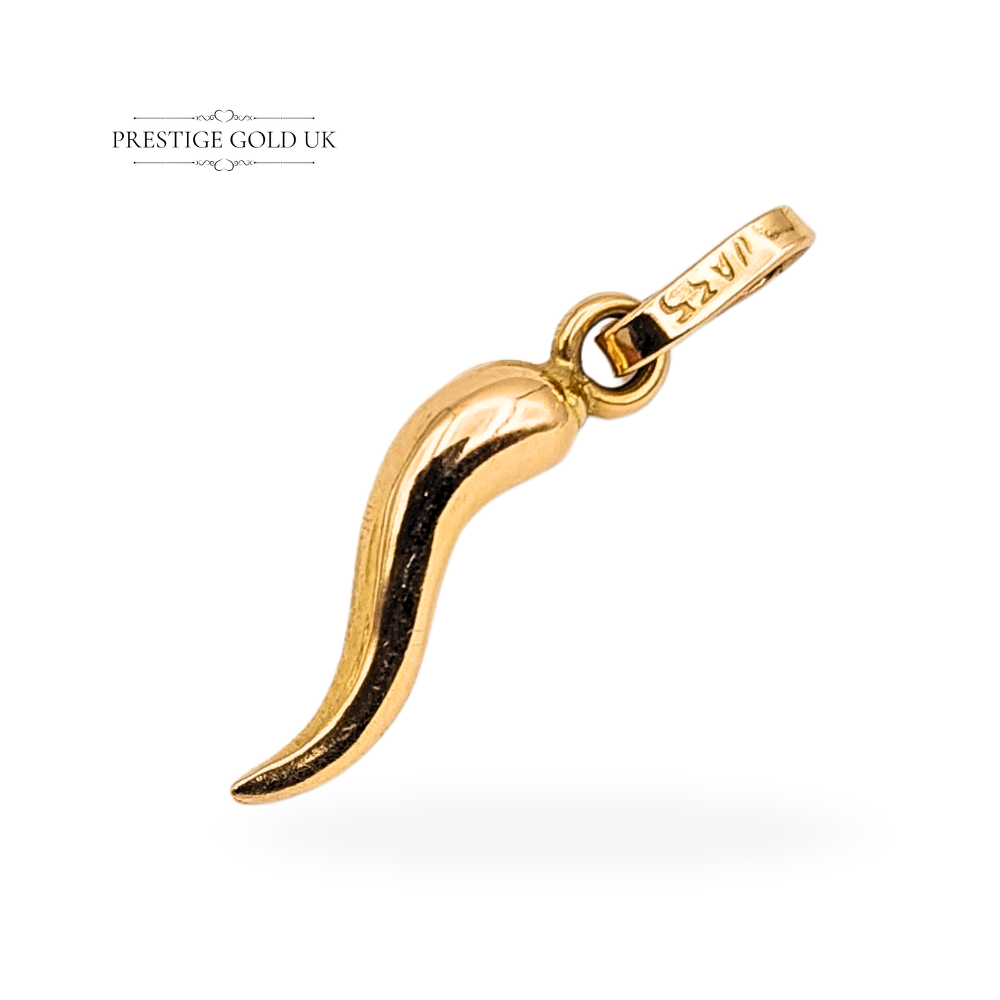 18ct Gold Horn Of Plenty Charm, Tiny Good Luck Charm