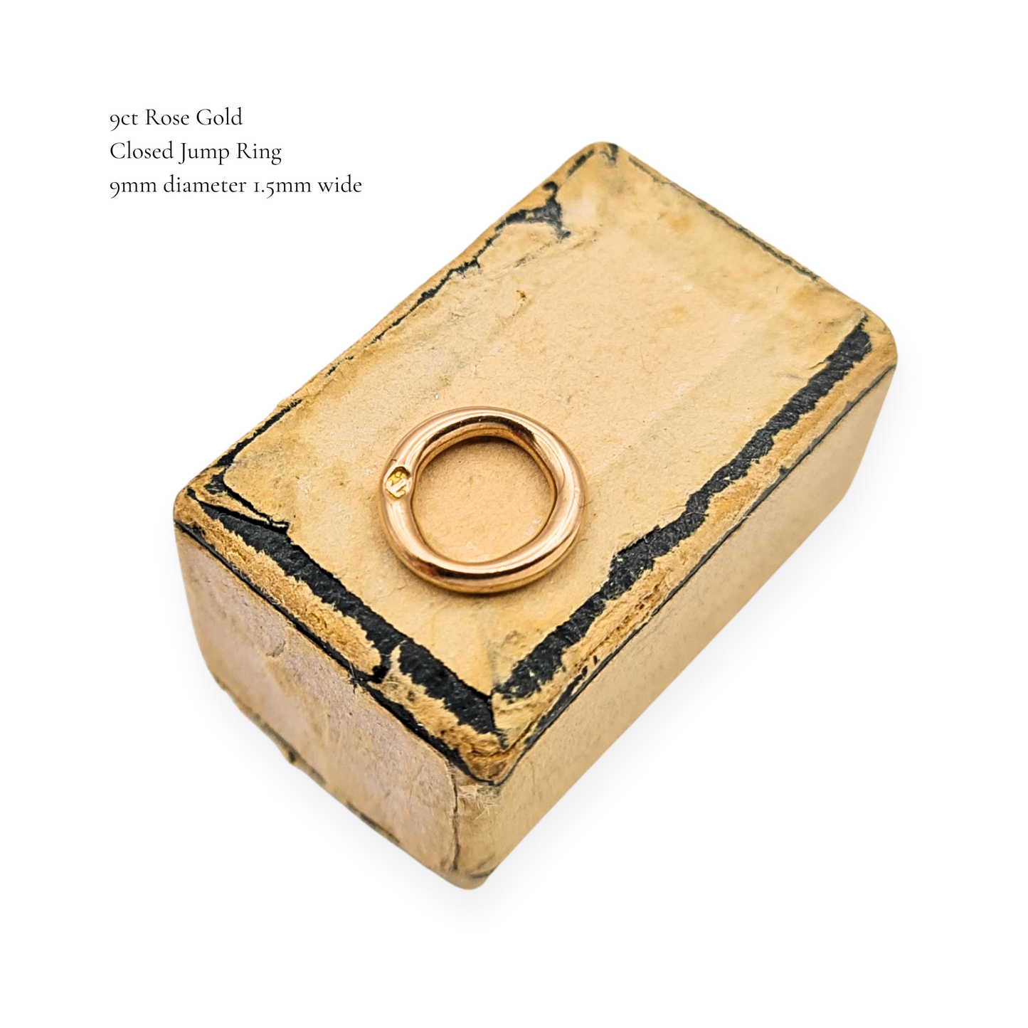 9ct Rose Gold Closed Jump Ring 9mm 1943