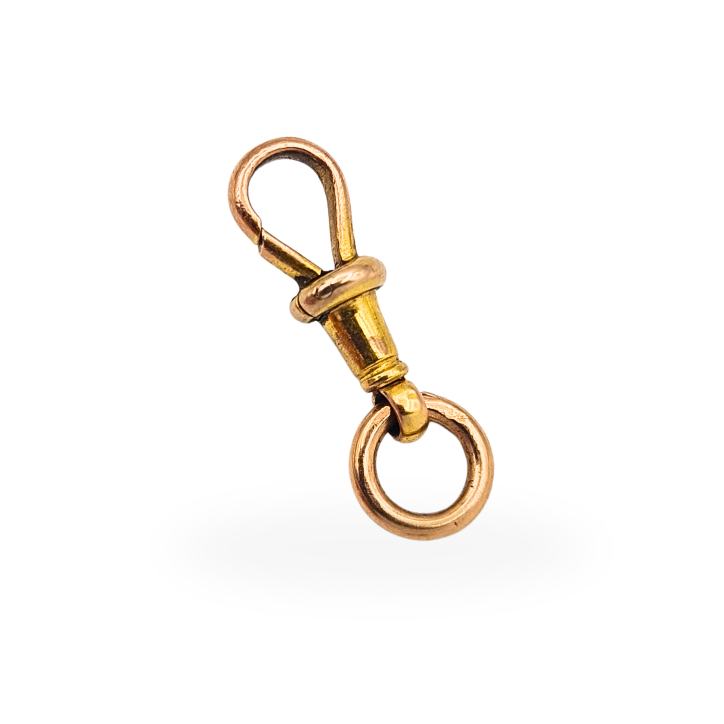 9ct Rose Gold Albert Chain Dog Clip Clasp 19mm Tiny Clip