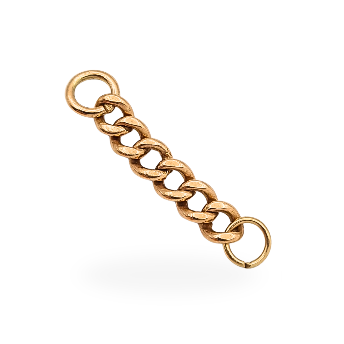 9ct Rose Gold Solid Curb Chain Extender Dropper 38mm