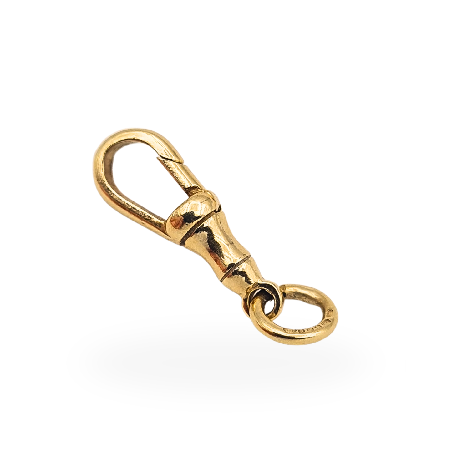 9ct Yellow Gold Albert Chain Dog Clip 26mm Spring Clasp Fixed