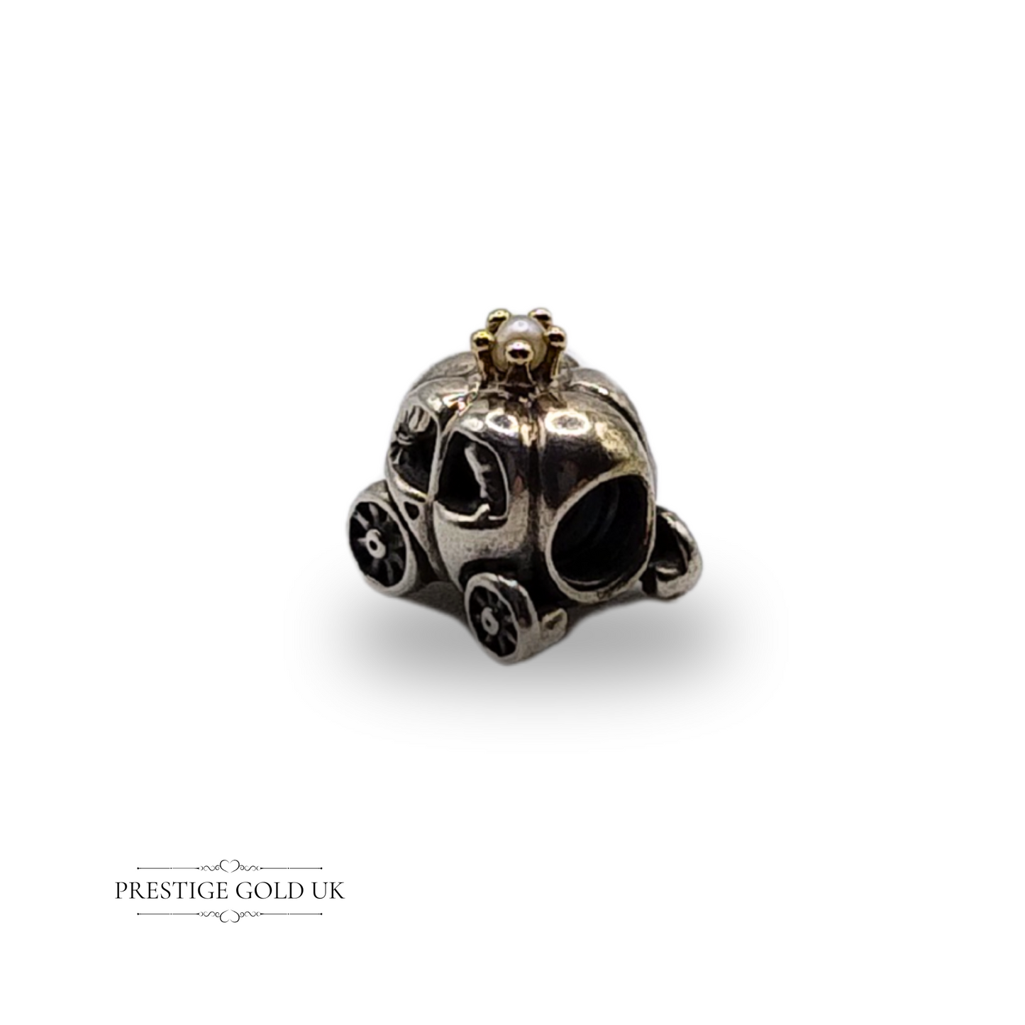 Authentic Retired Pandora Royal Carriage Sterling Silver Charm - 790598P
