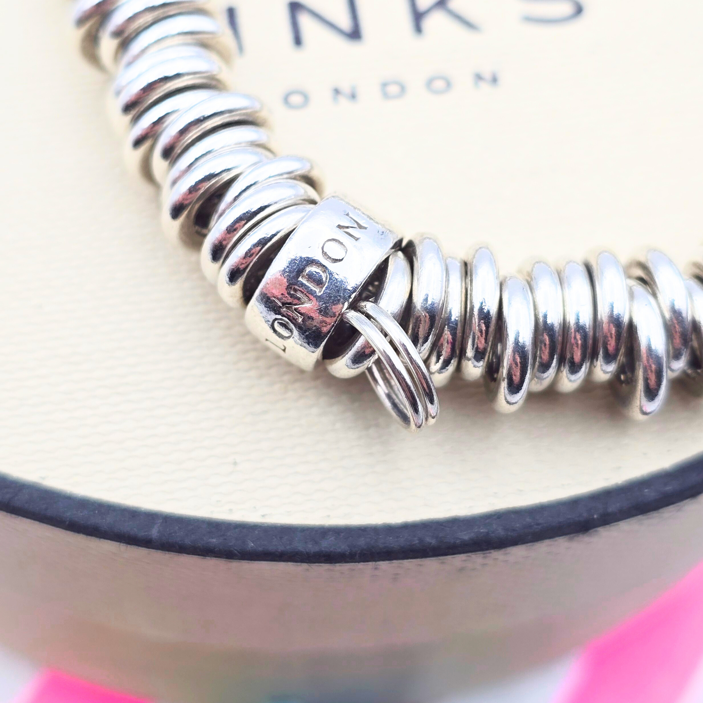 5 1/2" Refurbished Links of London Authentic Sweetie Bracelet,  14cm Long