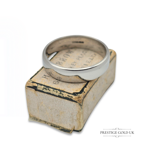 Heavy Platinum Wedding Band Crafted By B&N London, Size  UK Q 1/2  US 8 1/2