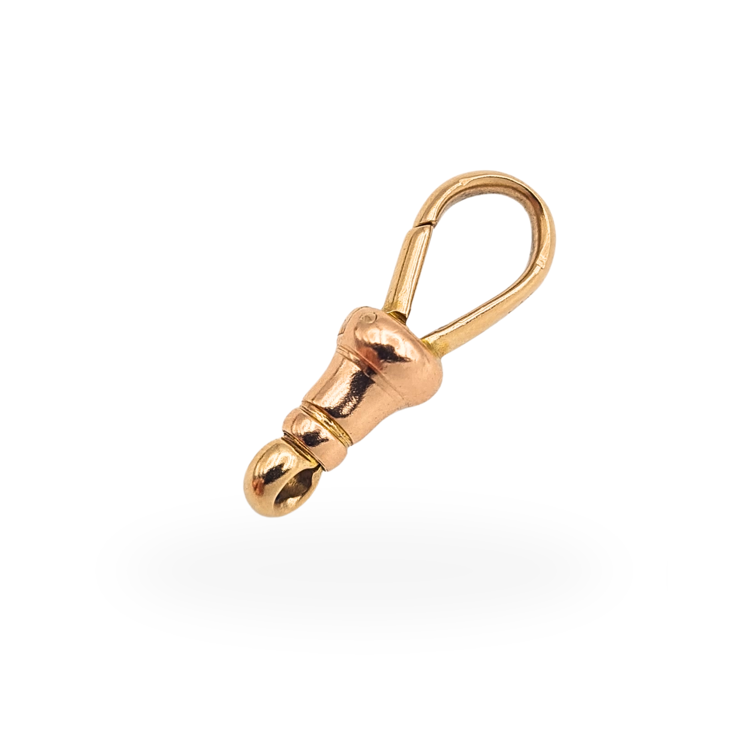 9ct Gold Large Antique Rose Gold Albert Chain Dog Clip 21mm