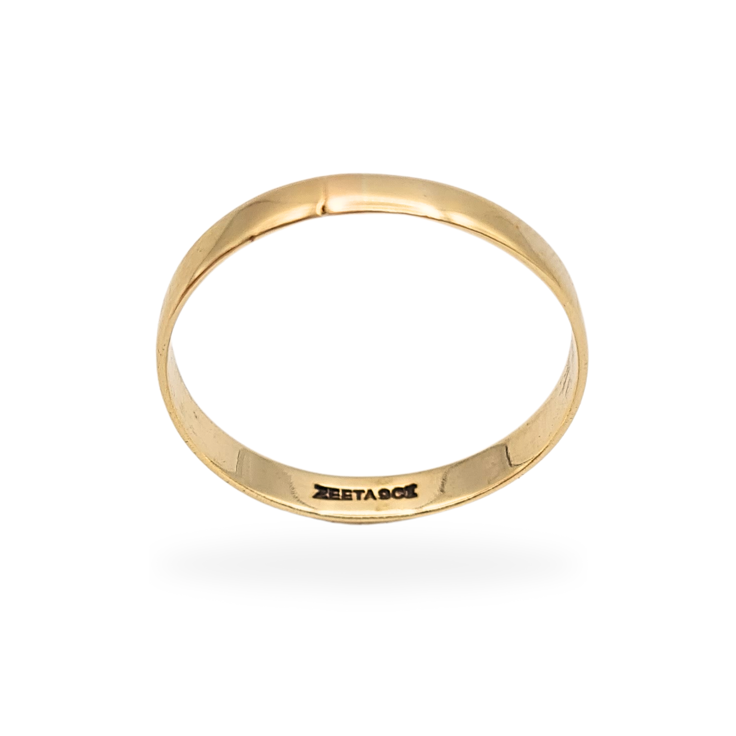 9ct Gold Narrow Wedding Band Ring, UK Z+1 US 12 3/4