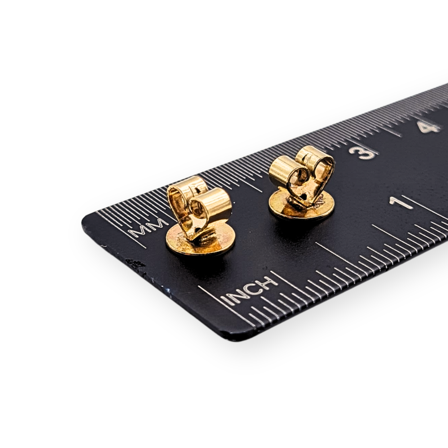 9ct Gold Heart Earring Backs 375 Stamp, Fits 0.8mm Posts Pair