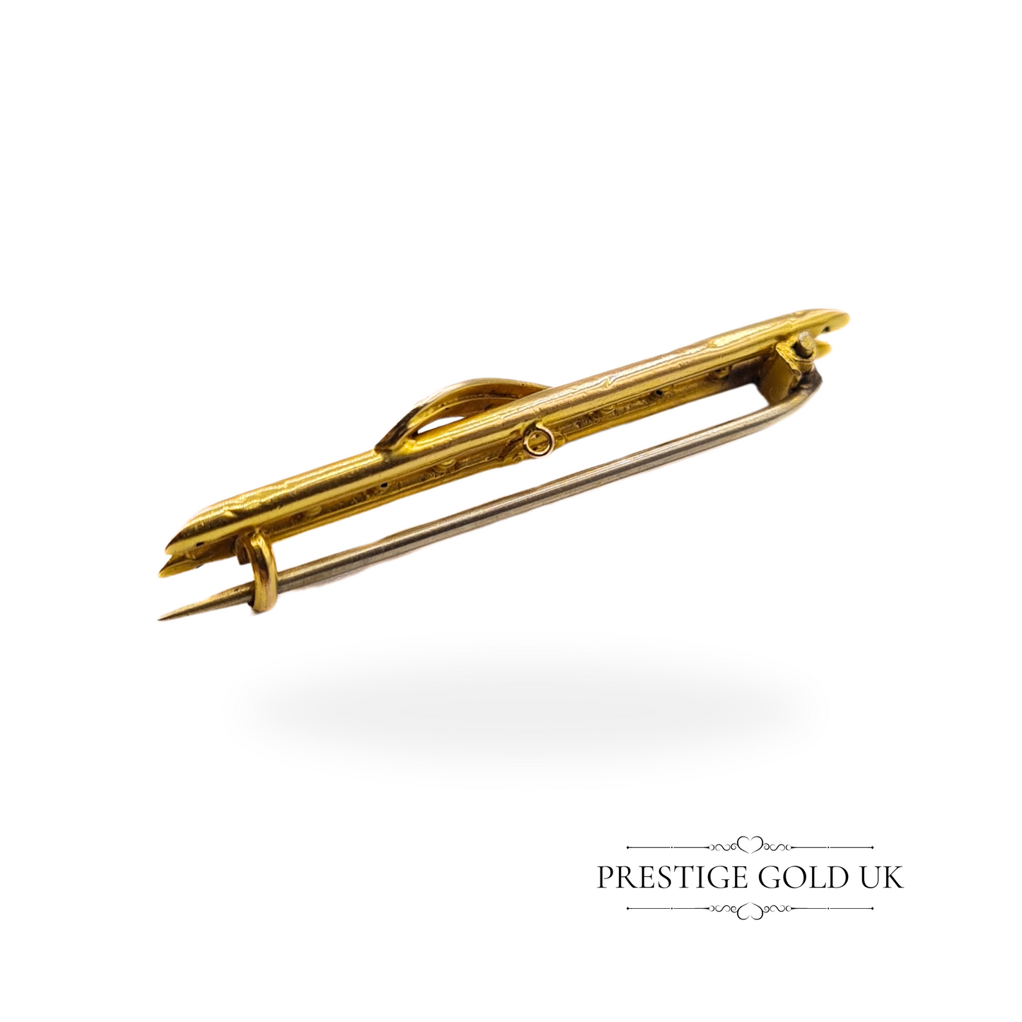 Vintage 9ct Gold Twin-Row Pearl Brooch, 4.5cm