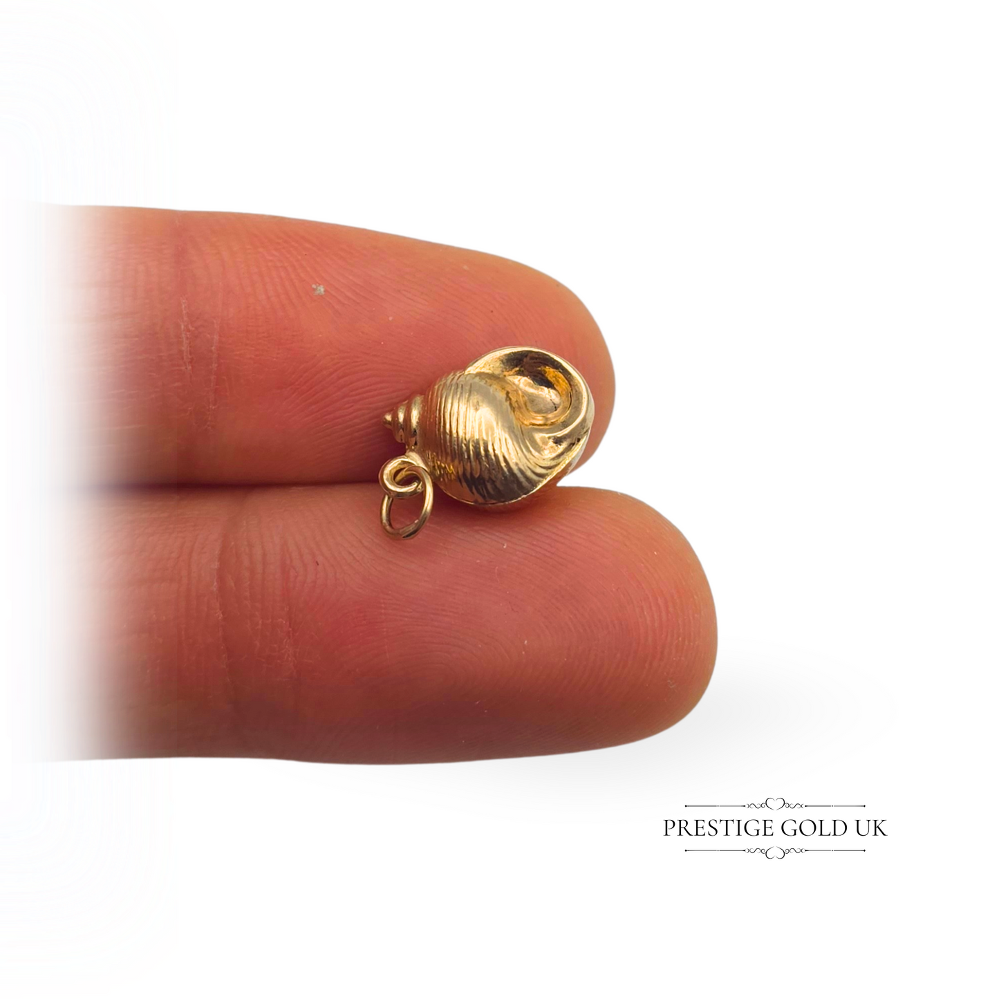 Vintage Snail Shell Charm in 9ct Gold Hallmarked 1975