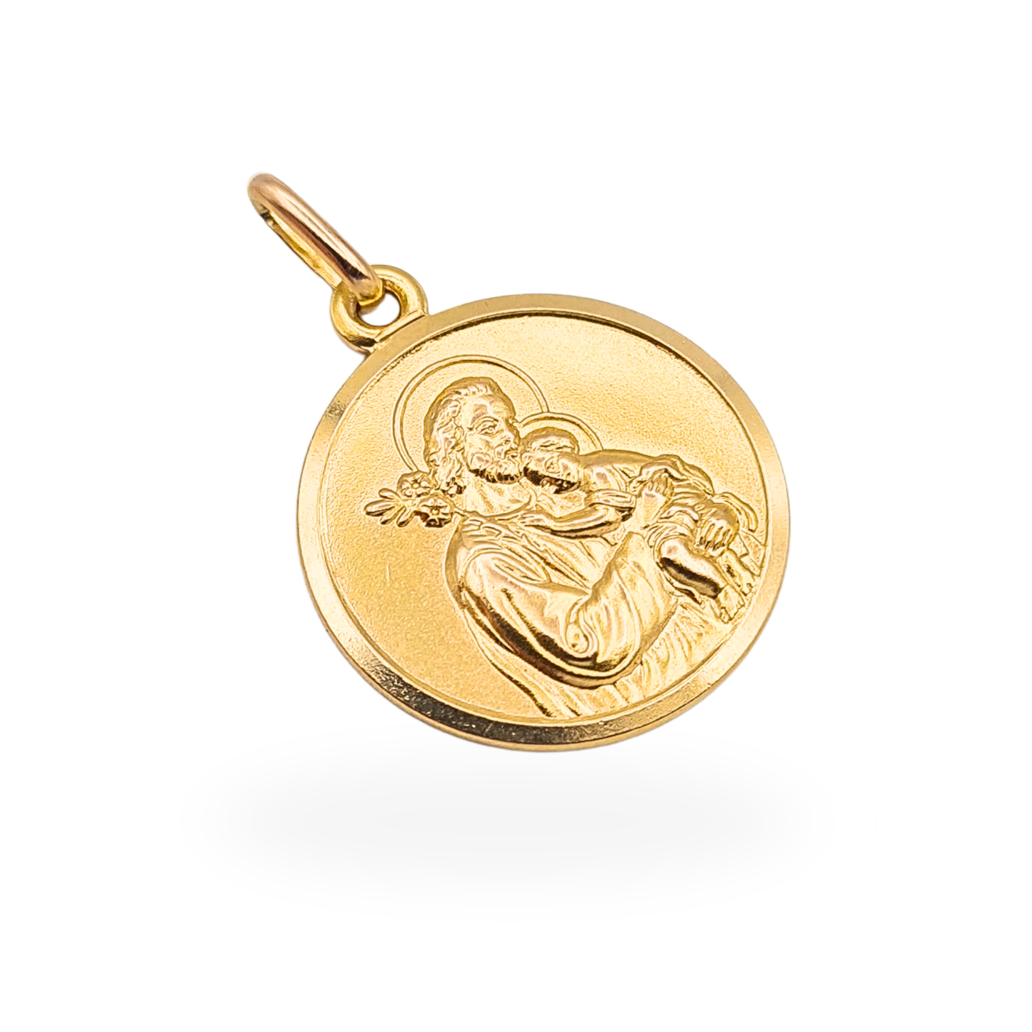 Quality 9ct Gold Saint Joseph Charm Pendant in Solid Gold