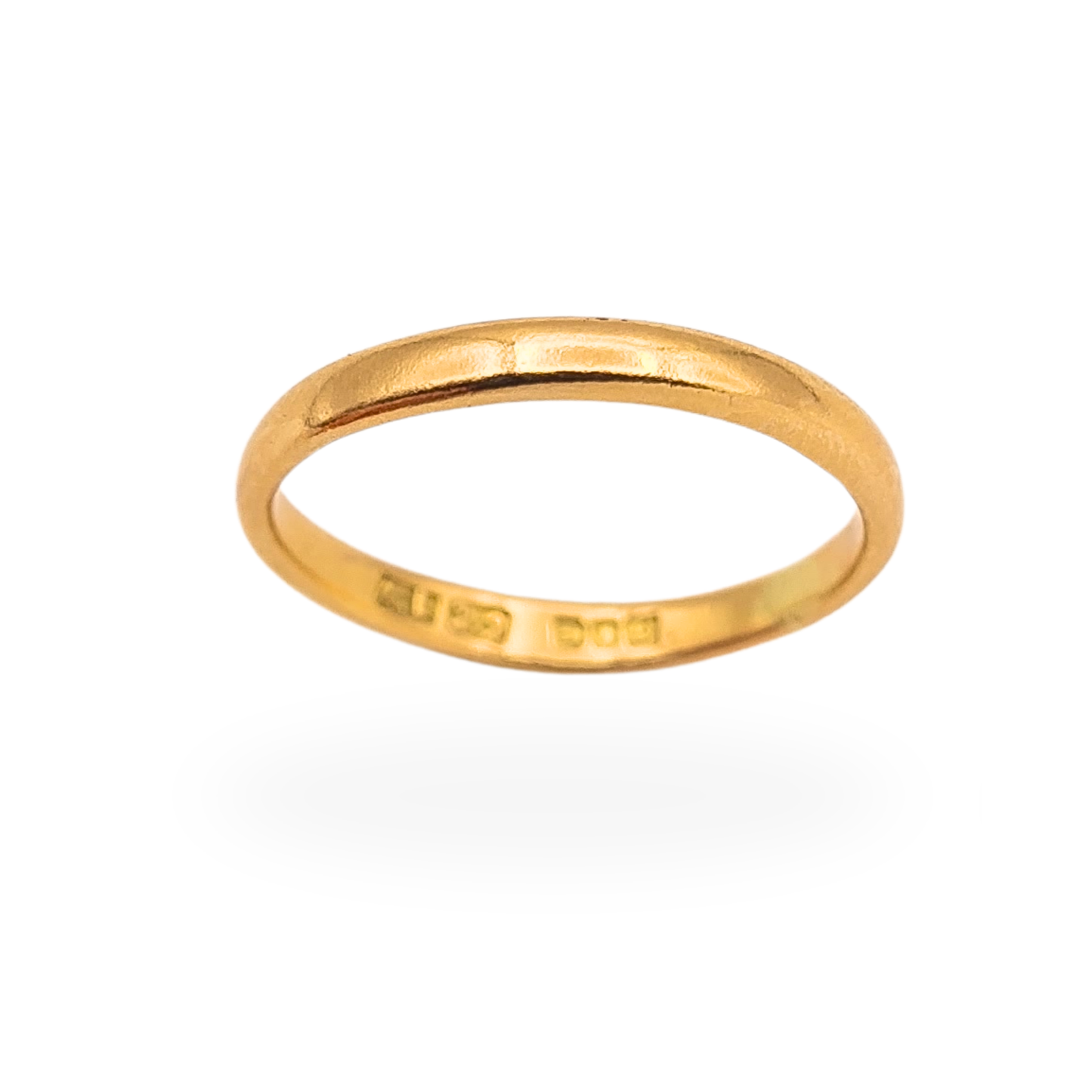 22ct Gold Irish Wedding Band Dublin 1944 UK L 1/2 US 6