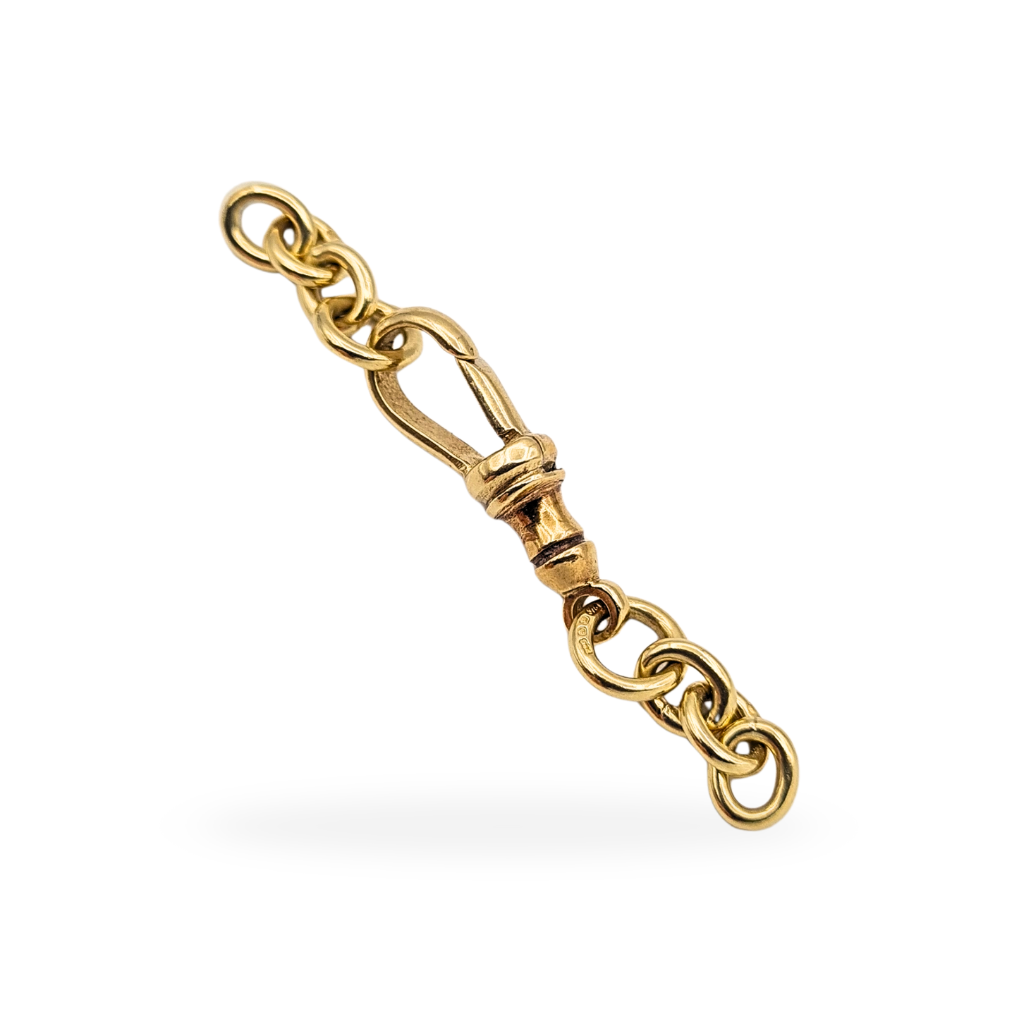 9ct Yellow Gold Albert Dog Clip, Sheffield 1996 Hallmark, Vintage Chain