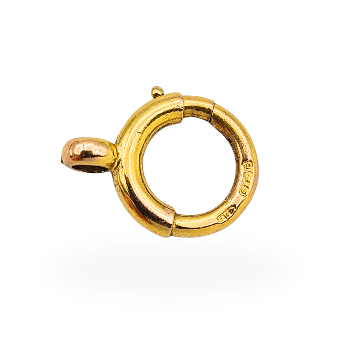 Large 9ct Gold Antique Bolt Ring Clasp Large Secure Spring Fastener