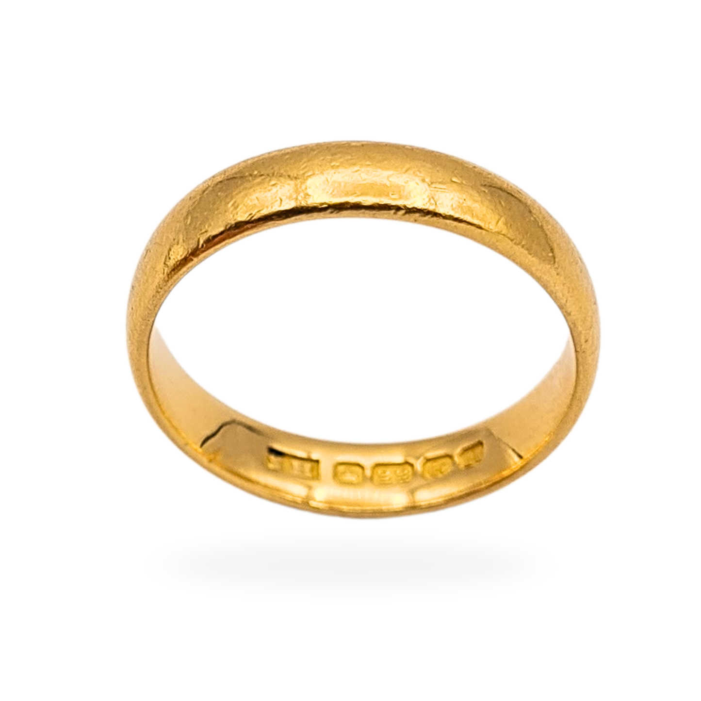 22ct Gold Wedding Band Birmingham 1950, UK M 1/2 US 6 1/2