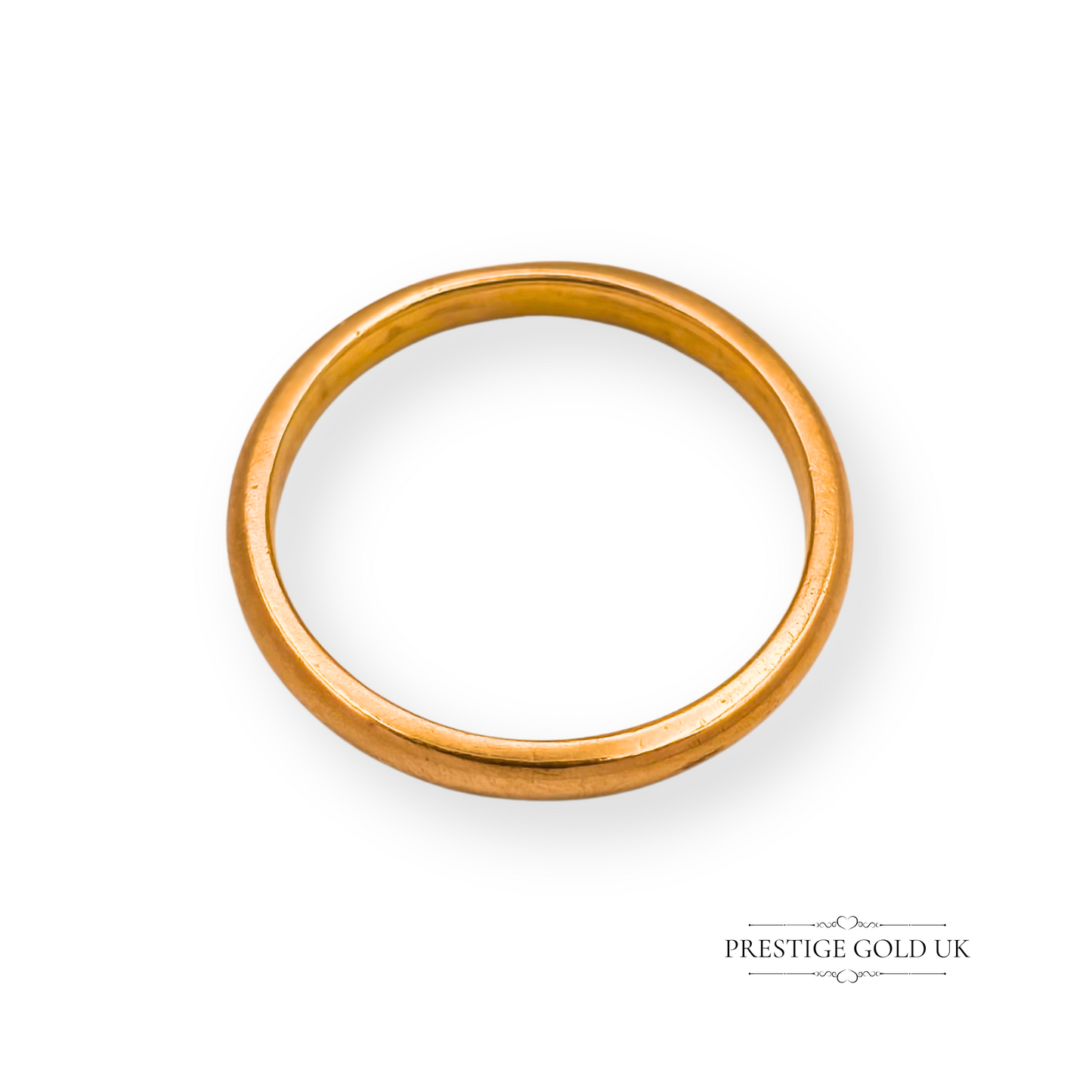 22ct Solid Yellow Gold Wedding Band, 1948, Size UK M 1/2 - US 6 1/2,
