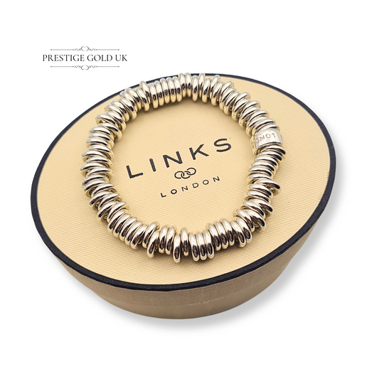 Links of London Sweetie Bracelet, 925 sterling silver, 5 3/4" (14.5 cm), 8mm iconic links, fully hallmarked