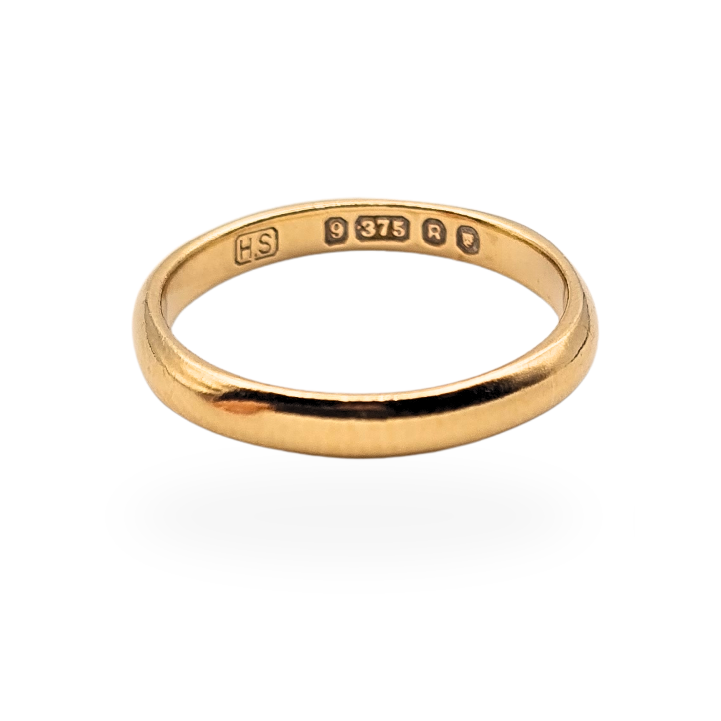 9ct Gold Wedding Band, London 1952  Size I 1/2 US 4 3/4