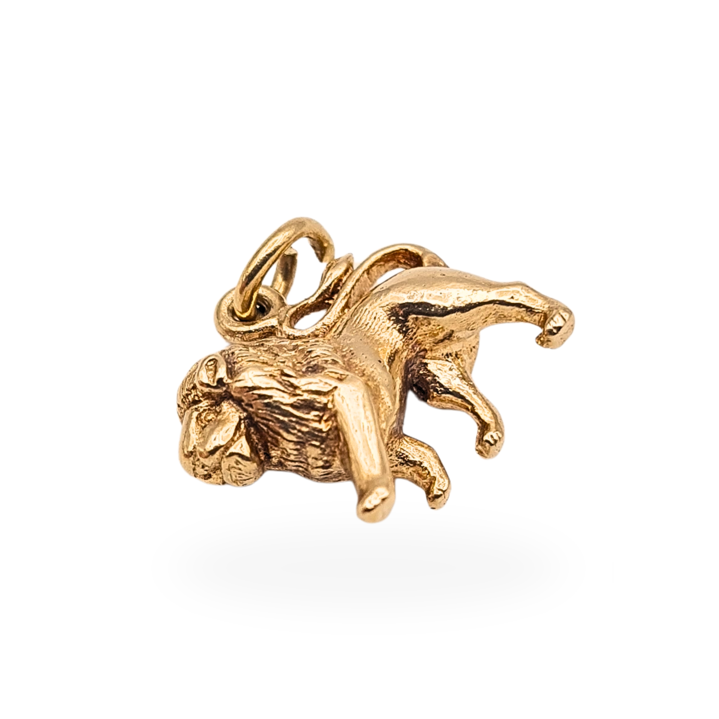 9ct Gold Lion Charm, Birmingham 1989, Lion Pendant