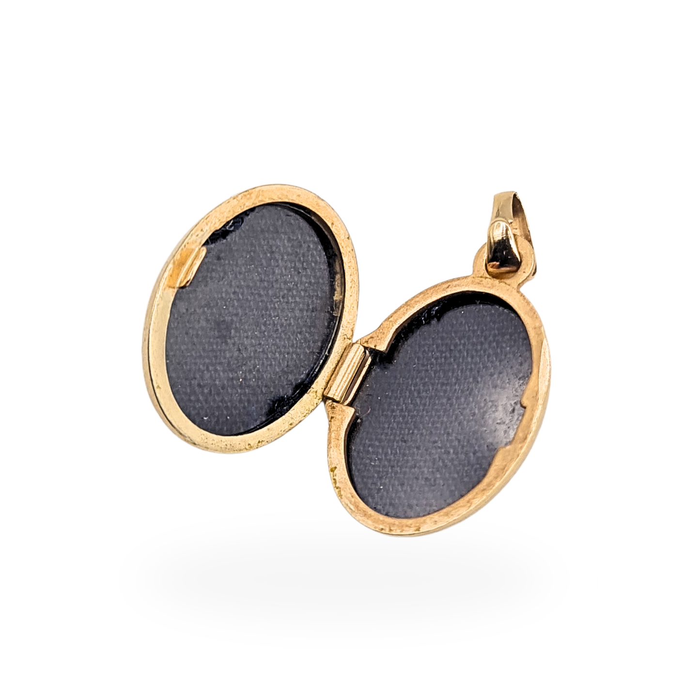 Tiny 9ct Gold Oval Photo Locket Tiny Engraved Pendant Opening Charm