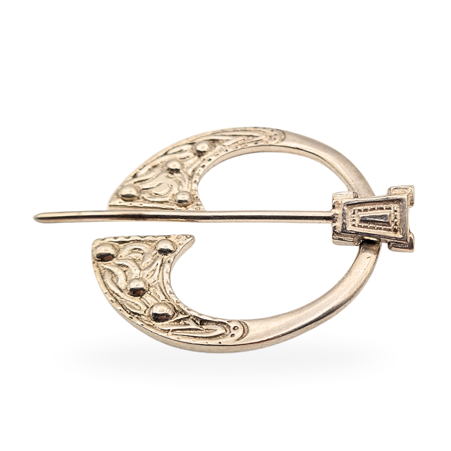 Scottish Silver Celtic Kilt Pin, Edinburgh 1972, 48mm, Hallmarked