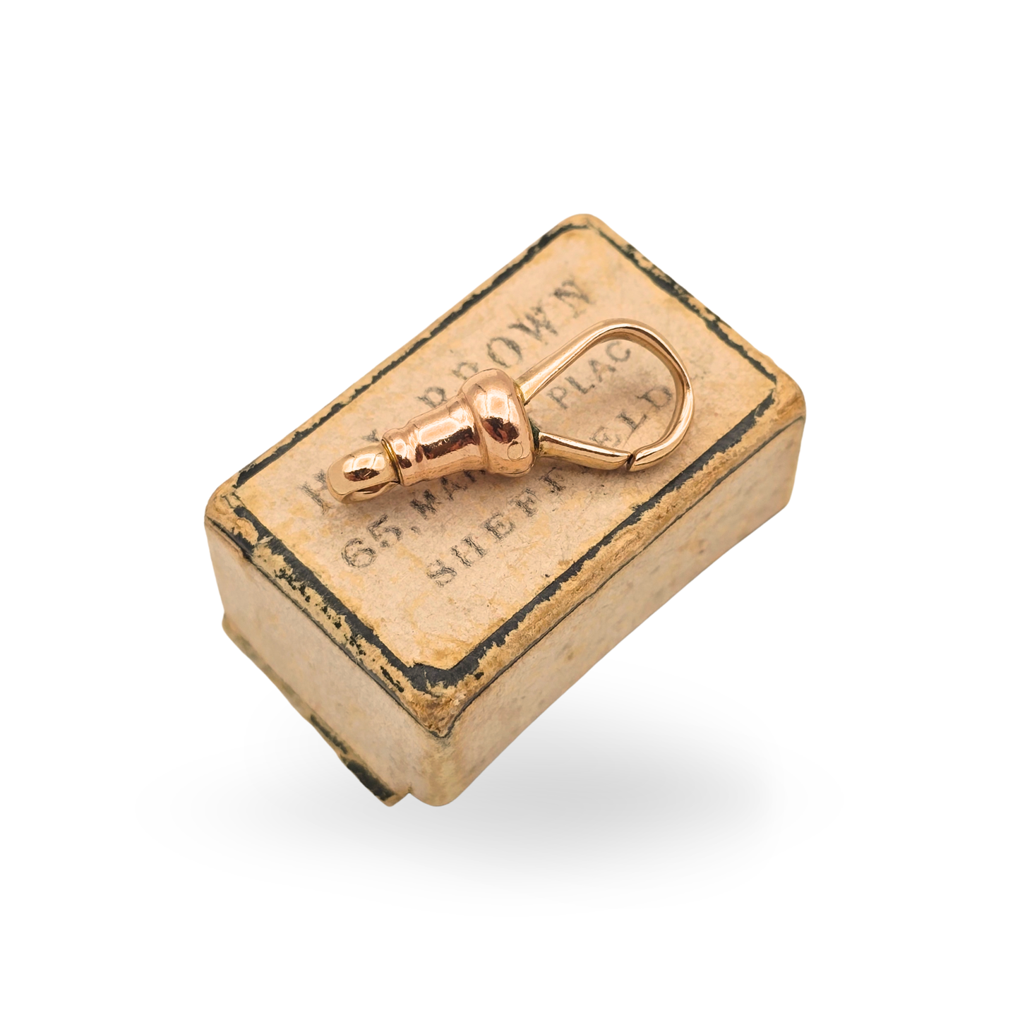 Antique 9ct Rose Gold Dog Clip, 21mm Albert Clasp, JG&S Birmingham