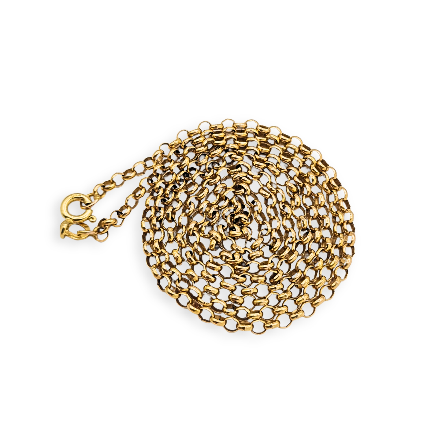 24.5” Gold Rolo Chain Necklace Hallmarked 9ct Fine Link Chain